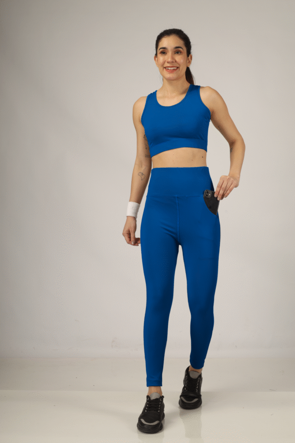 PowerFit Matching sports bra and high-waist leggings For Women With D-Pocket