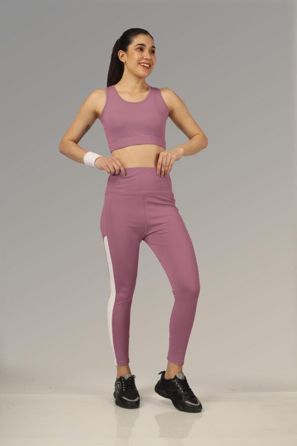Roop Sundari Matching sports bra and high-waist leggings For Women With Side Pocket