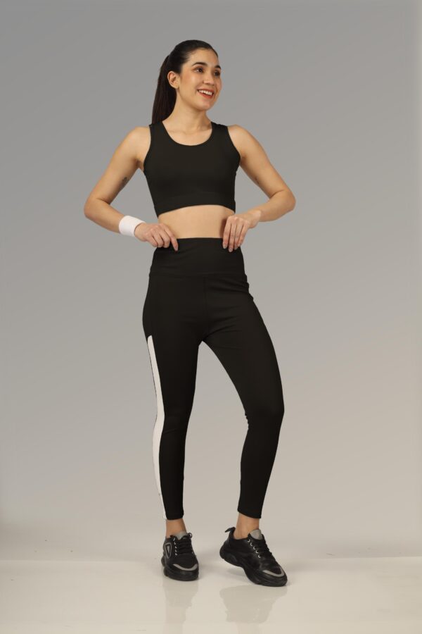 Roop Sundari Matching sports bra and high-waist leggings For Women With Side Pocket