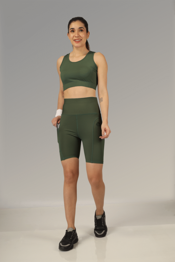 Fit Sundari Matching sports bra and high-waist Short For Women With Side Pocket