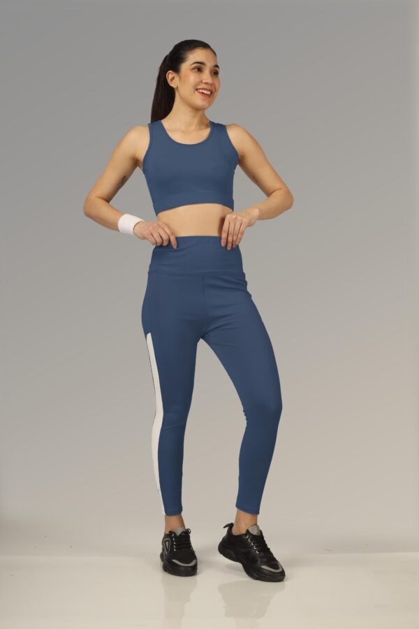 Roop Sundari Matching sports bra and high-waist leggings For Women With Side Pocket