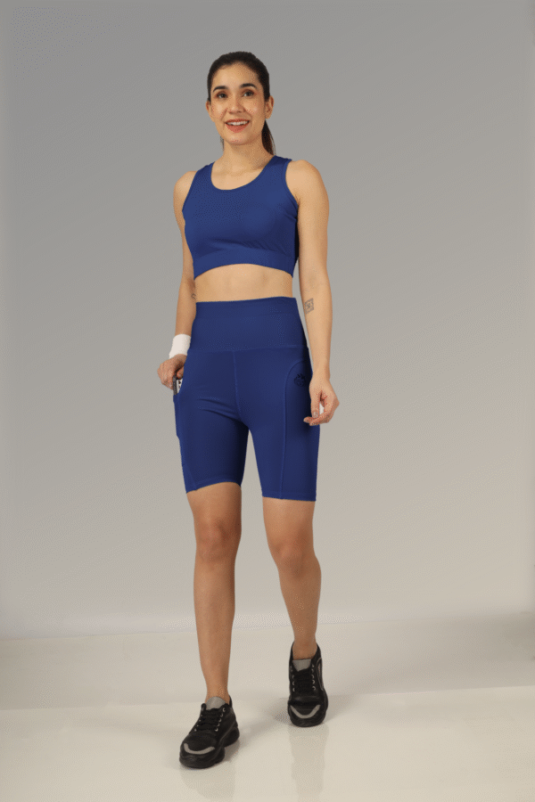Fit Sundari Matching sports bra and high-waist Short For Women With Side Pocket