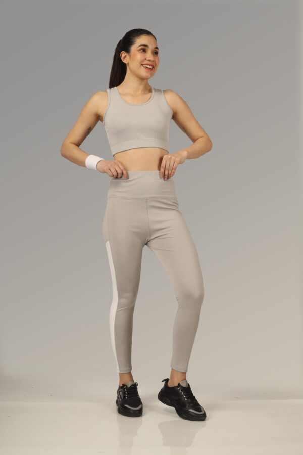 Roop Sundari Matching sports bra and high-waist leggings For Women With Side Pocket