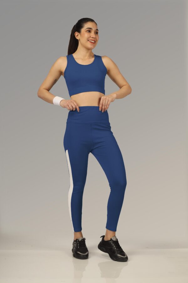 Roop Sundari Matching sports bra and high-waist leggings For Women With Side Pocket