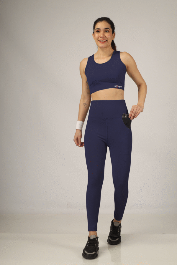 PowerFit Matching sports bra and high-waist leggings For Women With D-Pocket