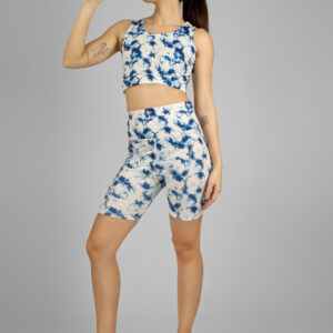Nakhra Print Matching sports bra and high-waist Short For Women With Side Pocket