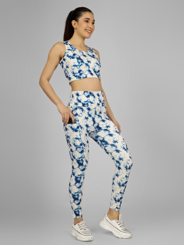 Nakhra Print Matching sports bra and high-waist leggings For Women With Side Pocket