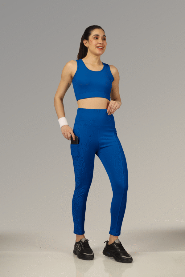 Fit Sundari Matching sports bra and high-waist leggings For Women With Side Pocket