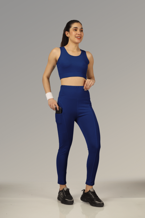 Fit Sundari Matching sports bra and high-waist leggings For Women With Side Pocket